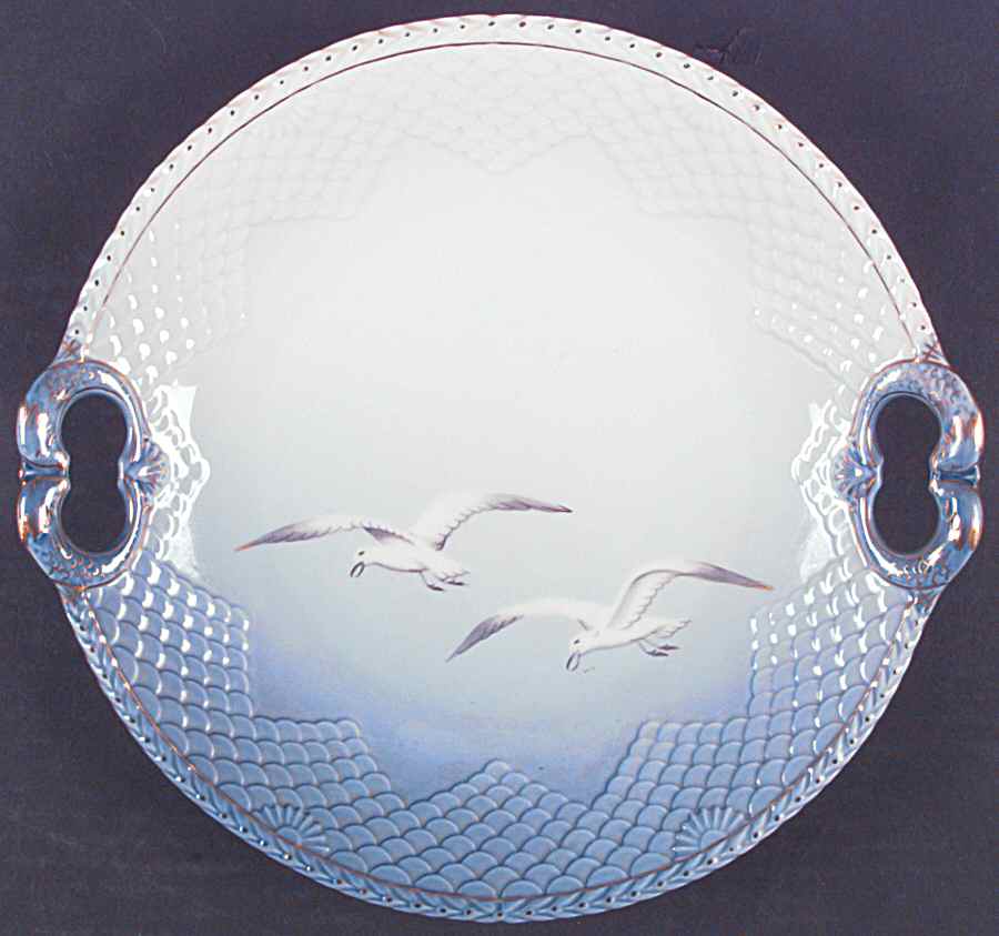 Seagull Handled Cake Plate by Bing & Grondahl-1