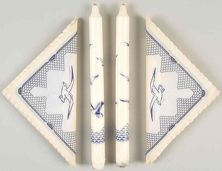 Seagull Candles & Paper Napkin Set by Bing & Grondahl-1