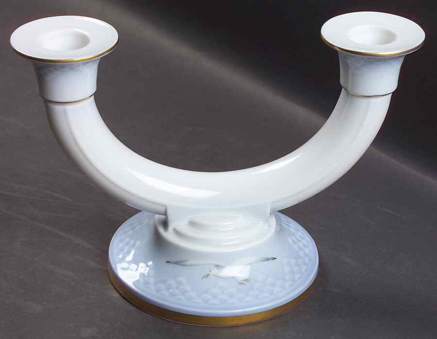 Seagull Double Light Candlestick by Bing & Grondahl-1
