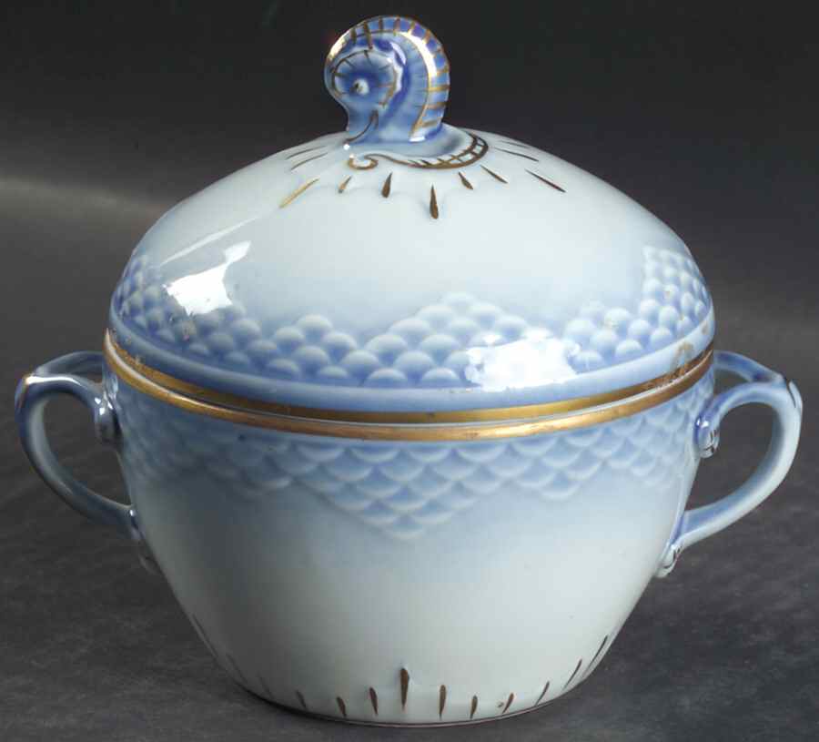 Sea Shell Sugar Bowl & Lid by Bing & Grondahl-1