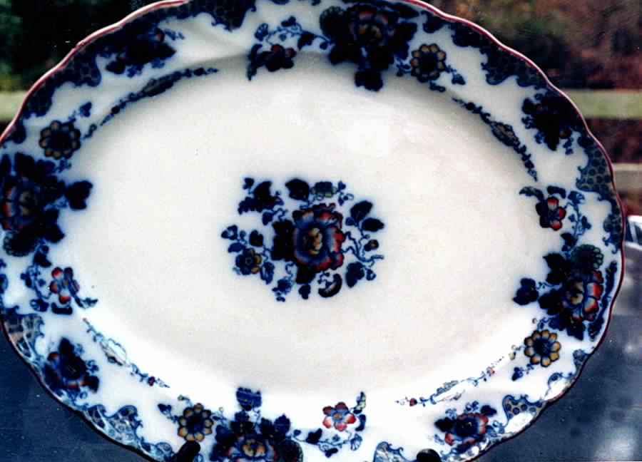 Albemarle Cobalt 12" Oval Serving Platter by Bishop & Stonier-1