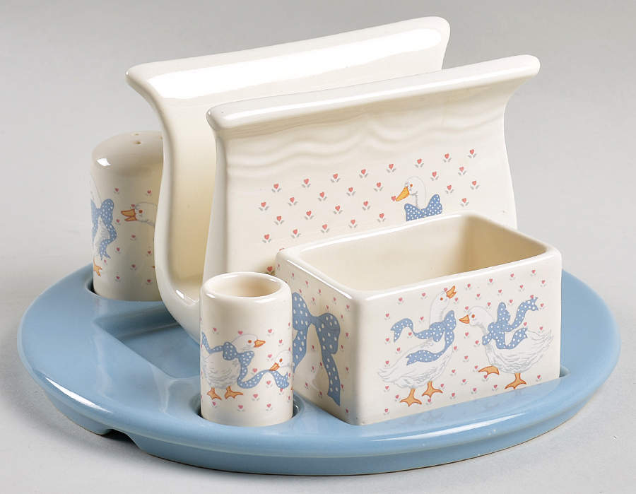 Aunt Rhody (6 Pc) S&P, Napkin Holder, Sweetener, Toothpck & T by Brick Oven-1