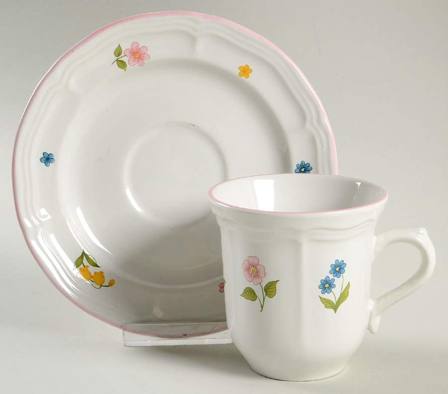 Provencal Flat Cup & Saucer Set by Brick Oven-1