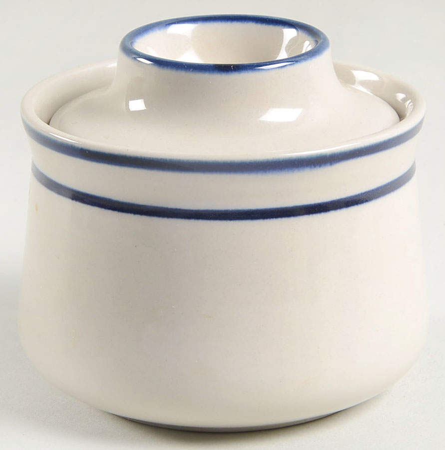 Scandia Blue Sugar Bowl & Lid by Brick Oven-1
