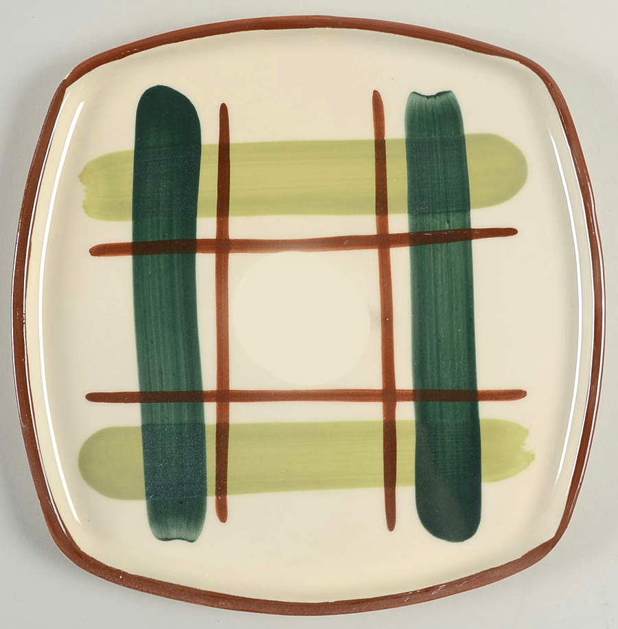 Gay Plaid Dinner Plate by Blair (USA)-1