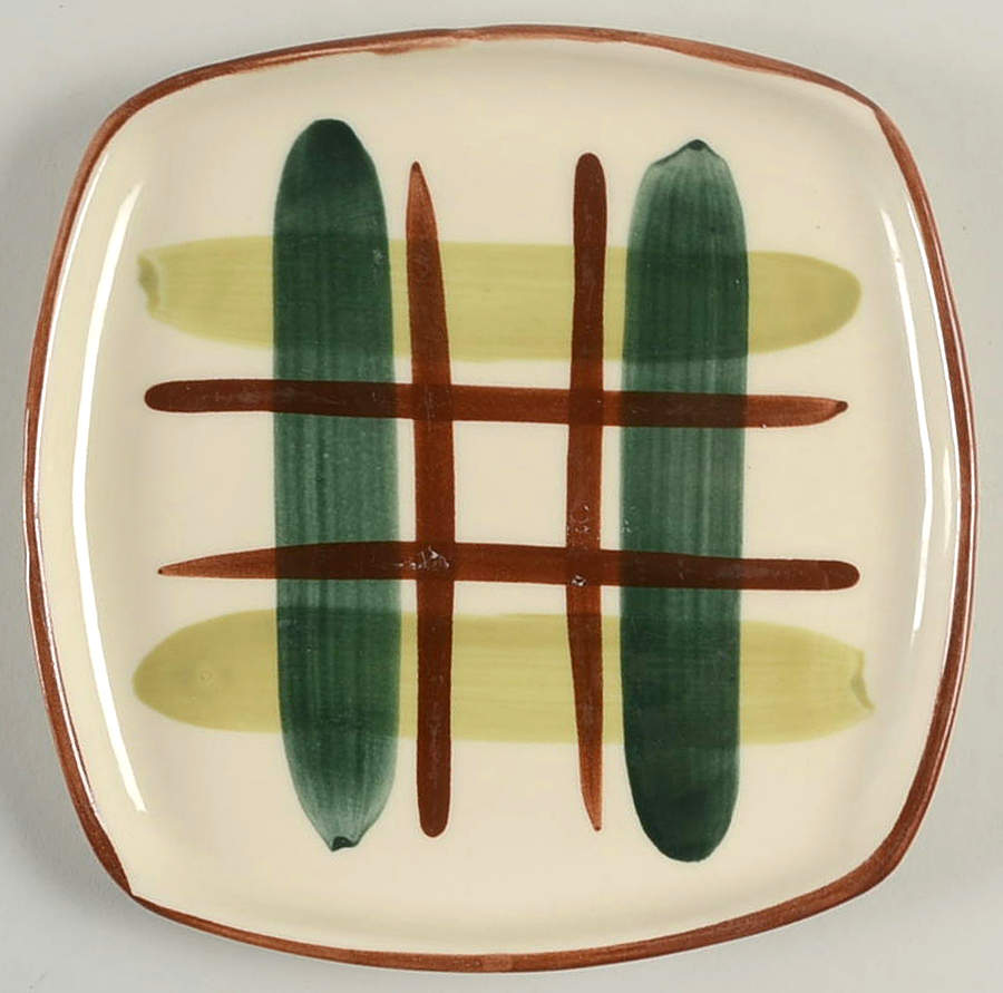 Gay Plaid Bread & Butter Plate by Blair (USA)-1