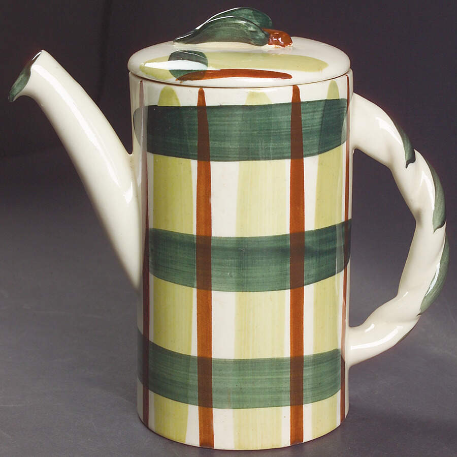 Gay Plaid Coffee Pot & Lid by Blair (USA)-1