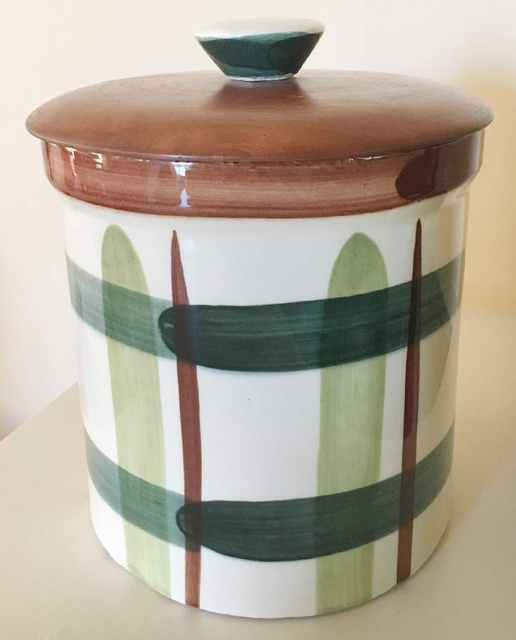 Gay Plaid Medium Canister & Lid by Blair (USA)-1