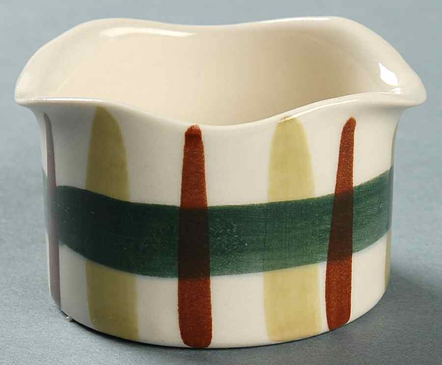 Gay Plaid Mini Open Sugar Bowl by Blair (USA)-1