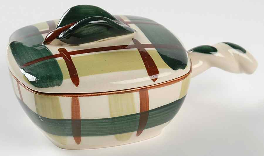 Gay Plaid Individual Casserole & Lid by Blair (USA)-1