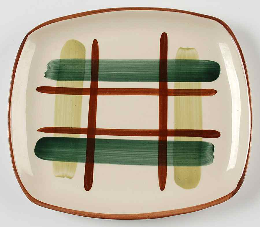 Gay Plaid Rectangular Tray by Blair (USA)-1