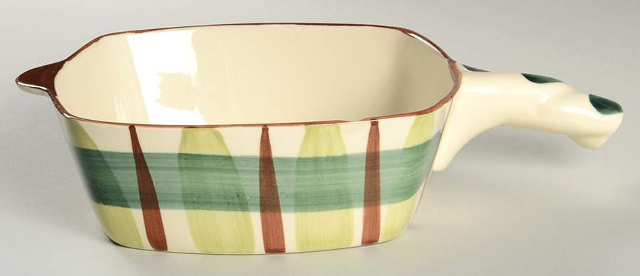 Gay Plaid 1.75 Qt Round Covered Casserole No Lid by Blair (USA)-1