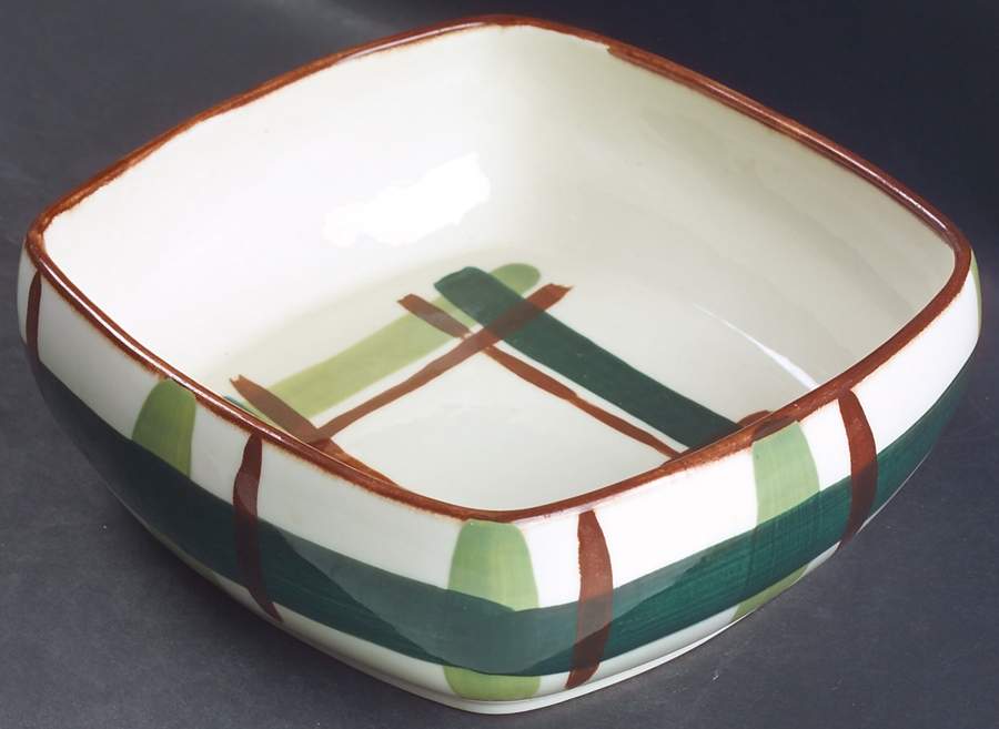 Gay Plaid 7" Square Vegetable Bowl by Blair (USA)-1