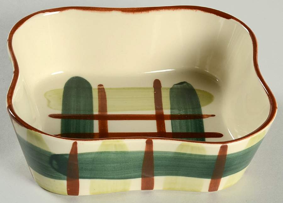 Gay Plaid 6" Rectangular Vegetable Bowl by Blair (USA)-1