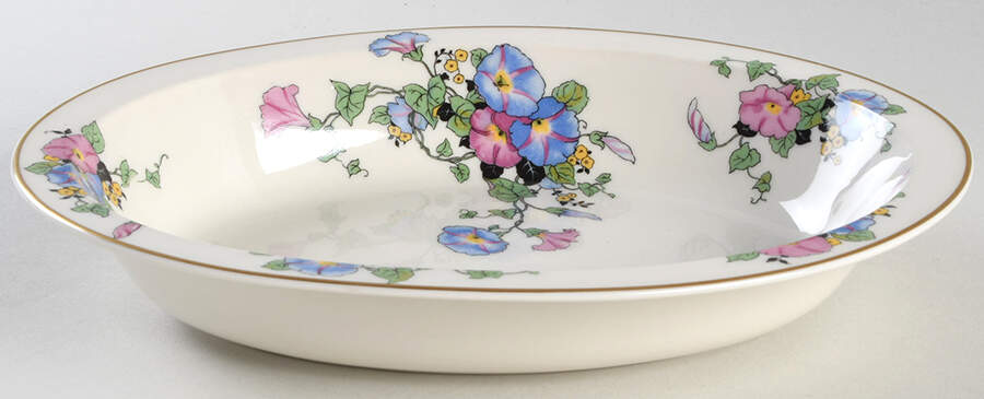 BLE1 9" Oval Vegetable Bowl by Morgan Belleek (USA)-1