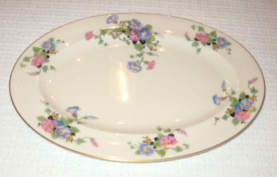 BLE1 12" Oval Serving Platter by Morgan Belleek (USA)-1
