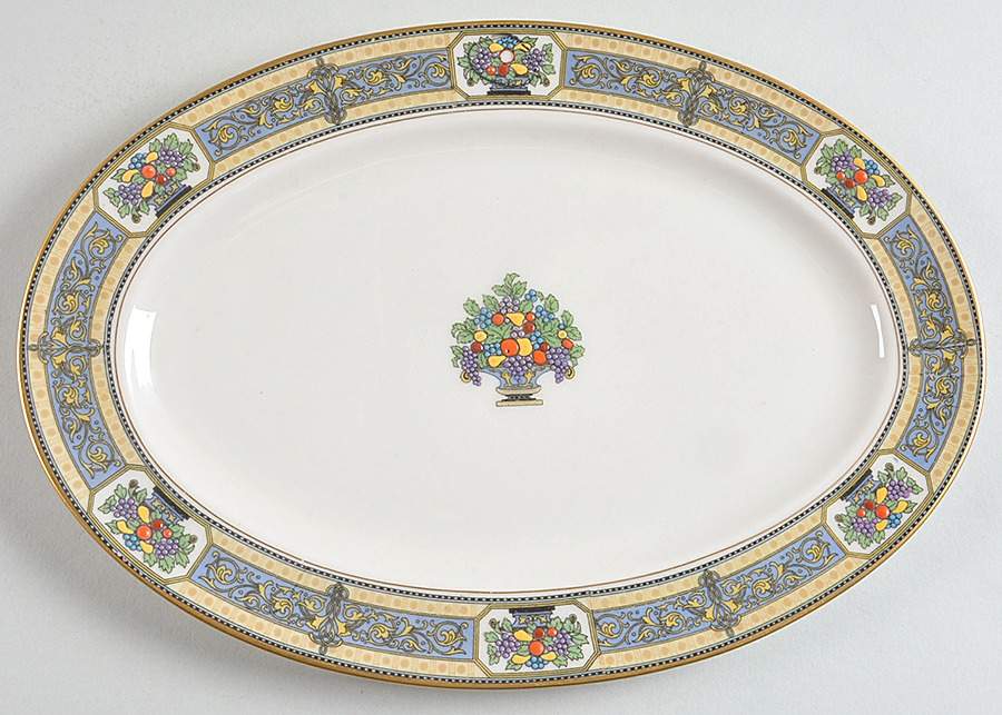 Orient 11" Oval Serving Platter by Morgan Belleek (USA)-1