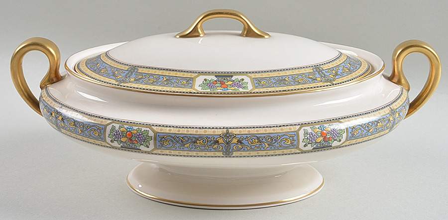 Orient Oval Covered Vegetable by Morgan Belleek (USA)-1