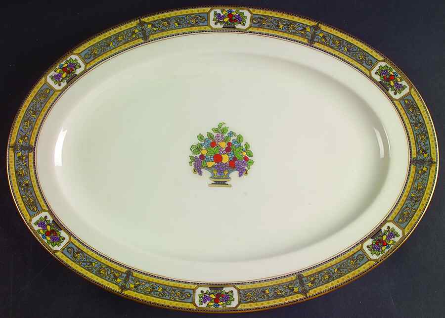 Orient 15" Oval Serving Platter by Morgan Belleek (USA)-1