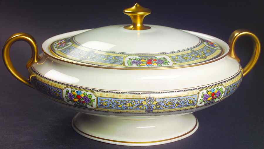 Orient Round Covered Vegetable by Morgan Belleek (USA)-1