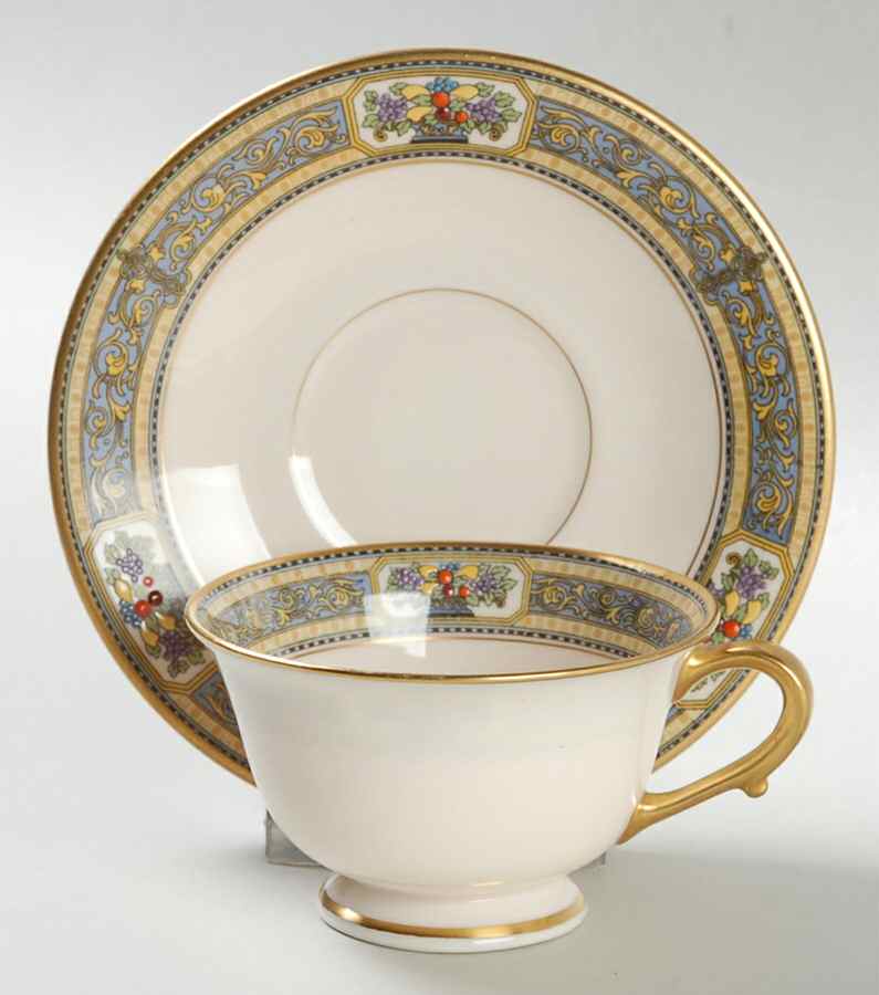 Orient Footed Demitasse Cup & Saucer Set by Morgan Belleek (USA)-1