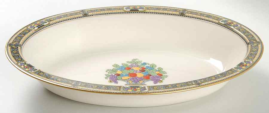 Orient 9" Oval Vegetable Bowl by Morgan Belleek (USA)-1