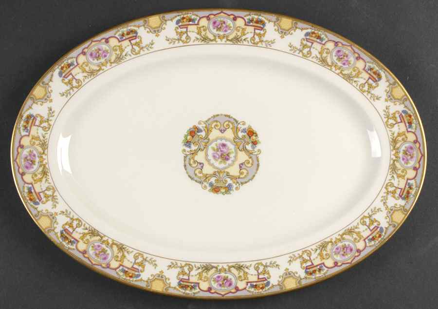 Victoria 12" Oval Serving Platter by Morgan Belleek (USA)-1
