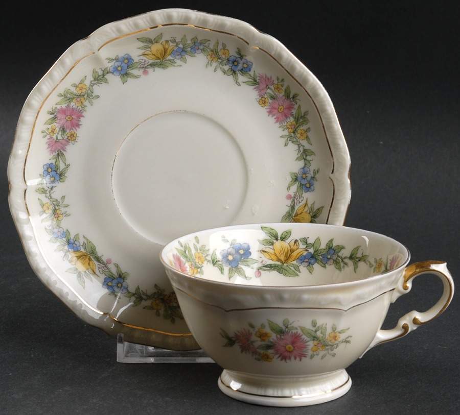 Adelphia Footed Cup & Saucer Set by Black Knight-1