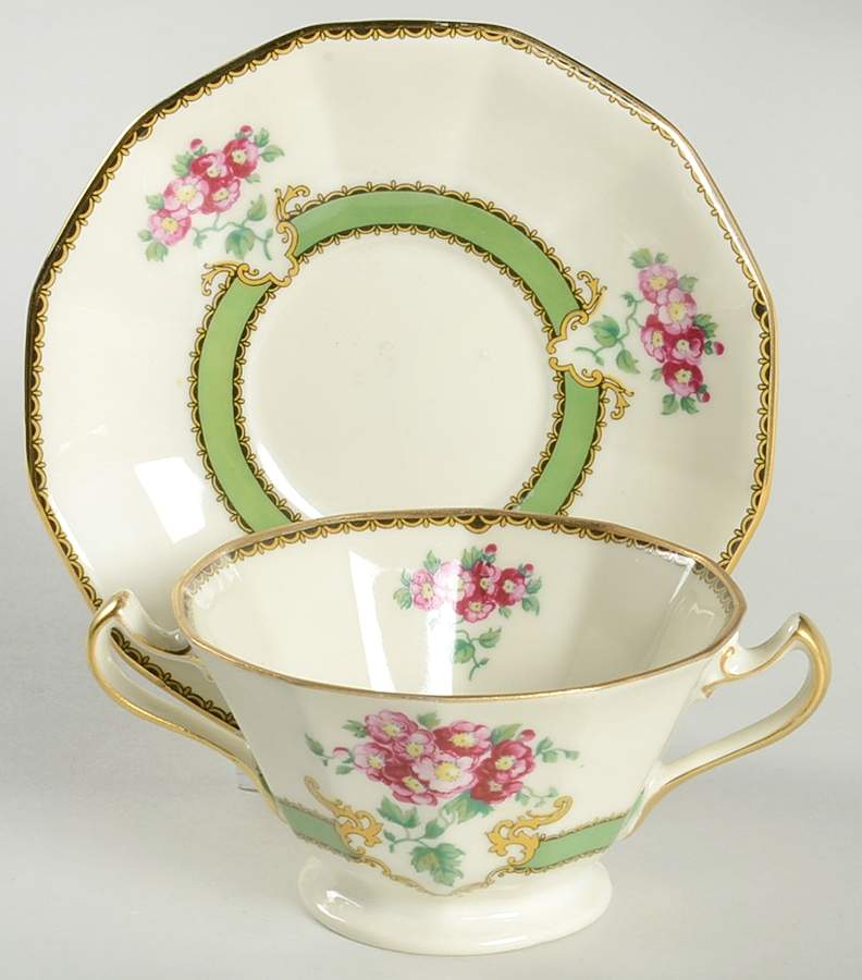 Alberto Footed Bouillon Cup & Saucer by Black Knight-1