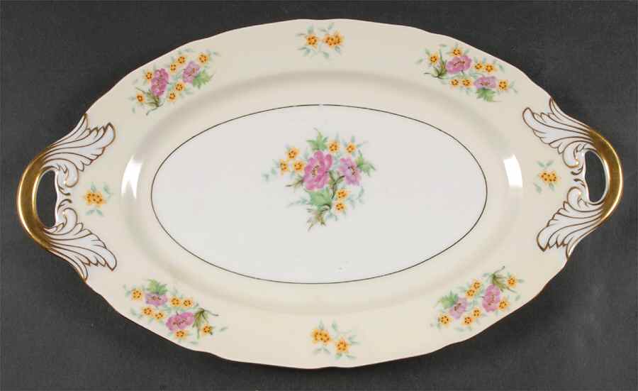 Angeles 14" Oval Serving Platter by Black Knight-1