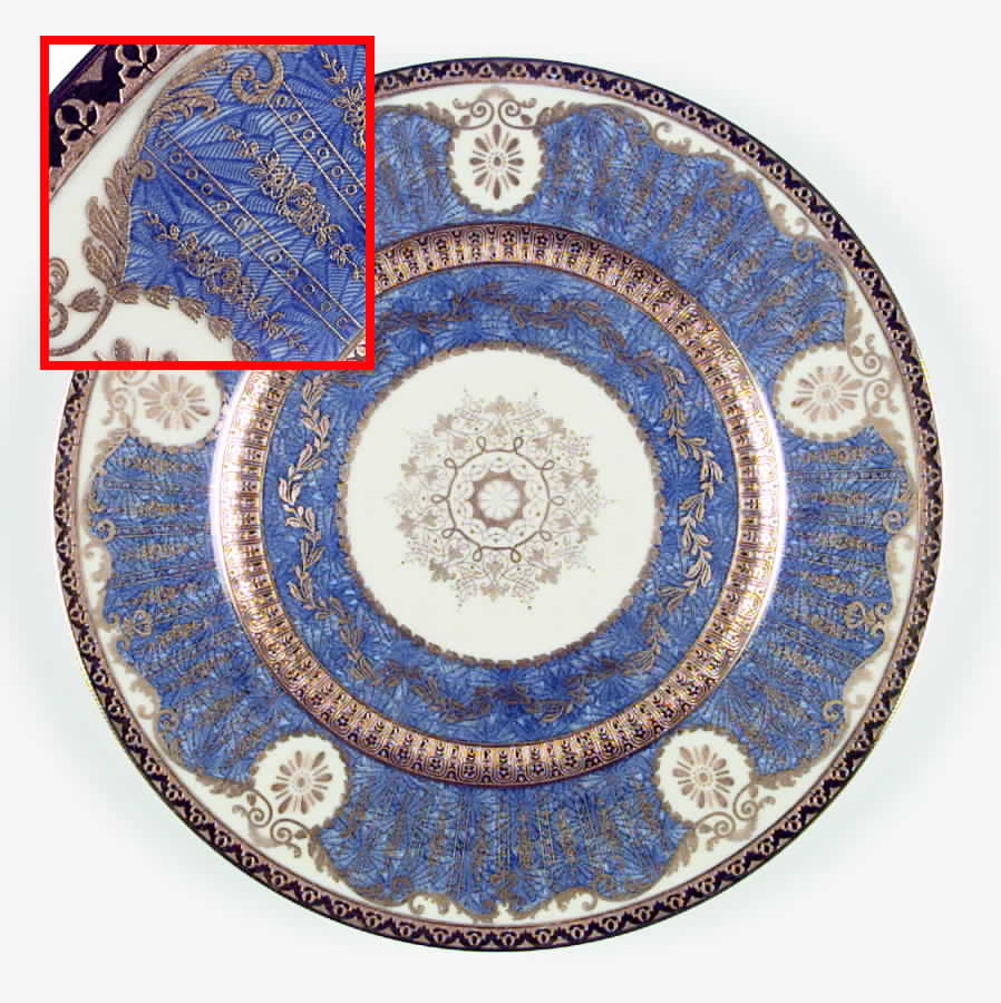 Antoinette Dark Blue Dinner Plate by Black Knight-1