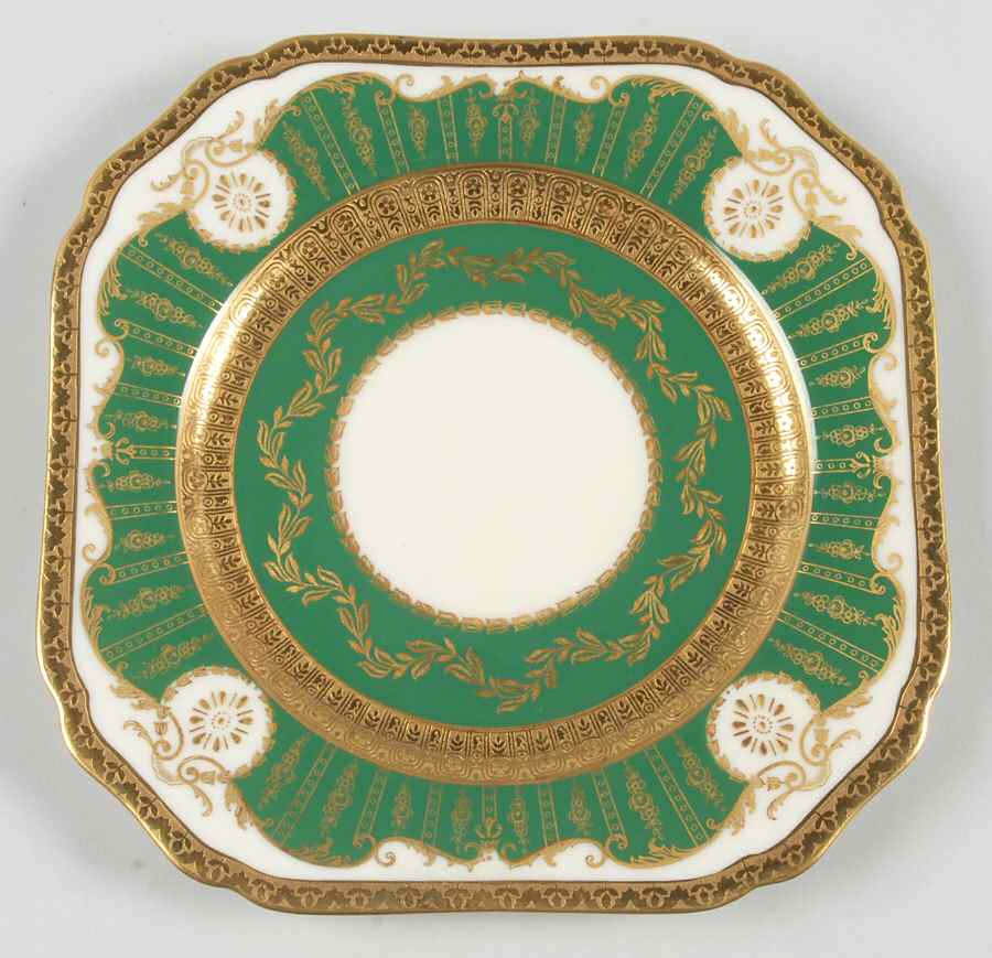 Antoinette Green Square Salad Plate by Black Knight-1