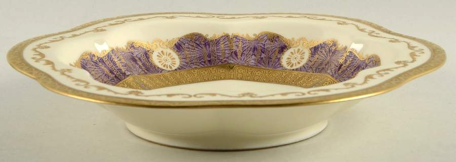 Antoinette Purple Rim Soup Bowl by Black Knight-1