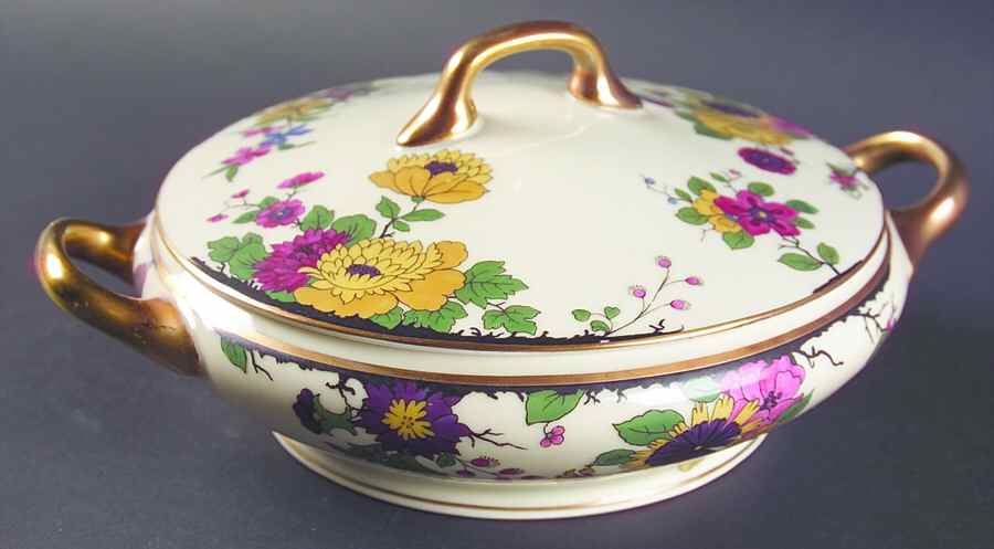 Autumnleaves Round Covered Vegetable by Black Knight-1