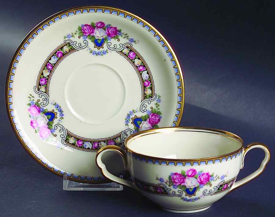 Belasco Flat Bouillon Cup & Saucer by Black Knight-1