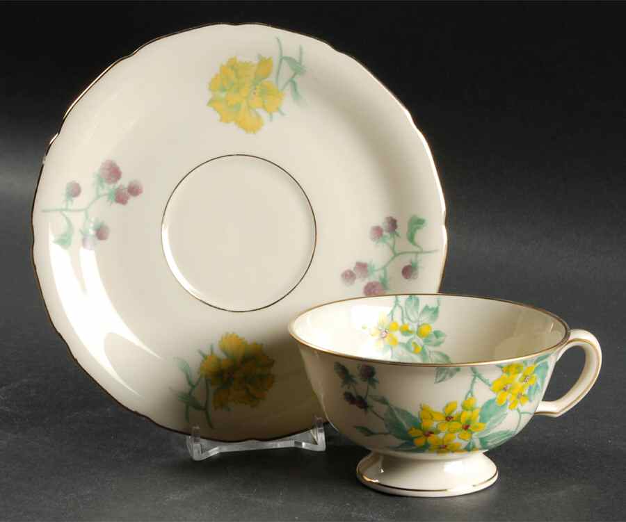 Catawba Footed Cup & Saucer Set by Black Knight-1