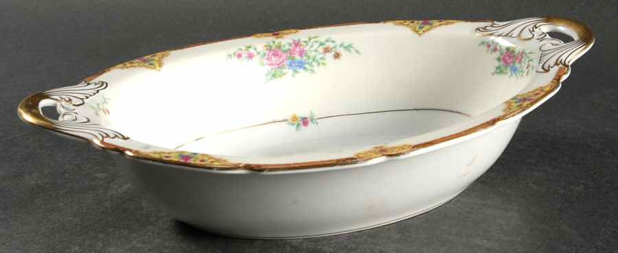 Clarissa (Scalloped) 11" Oval Vegetable Bowl by Black Knight-1