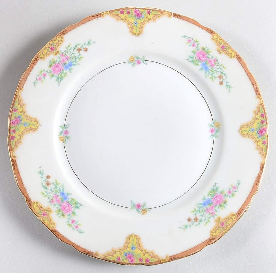 Clarissa (Scalloped) Salad Plate by Black Knight-1