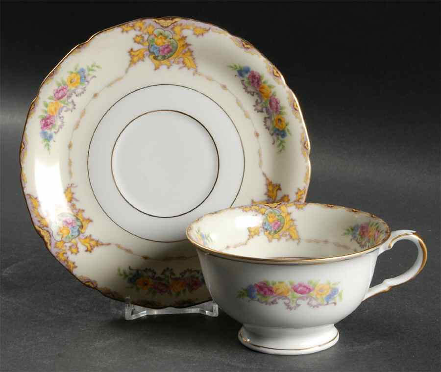 Desalvo Footed Cup & Saucer Set by Black Knight-1