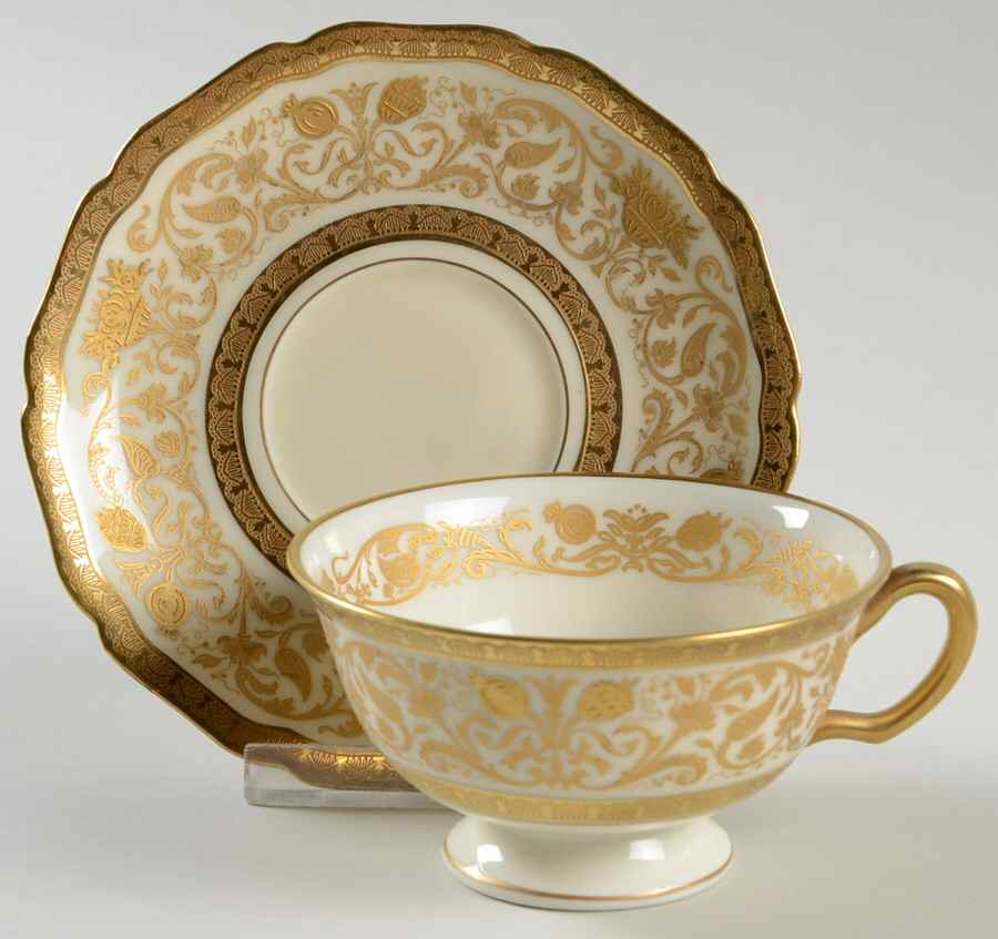 El Dorado Footed Cup & Saucer Set by Black Knight-1