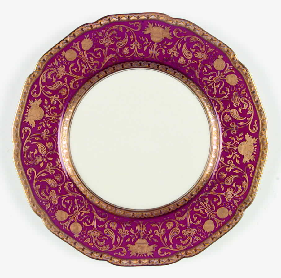El Dorado Maroon Salad Plate by Black Knight-1