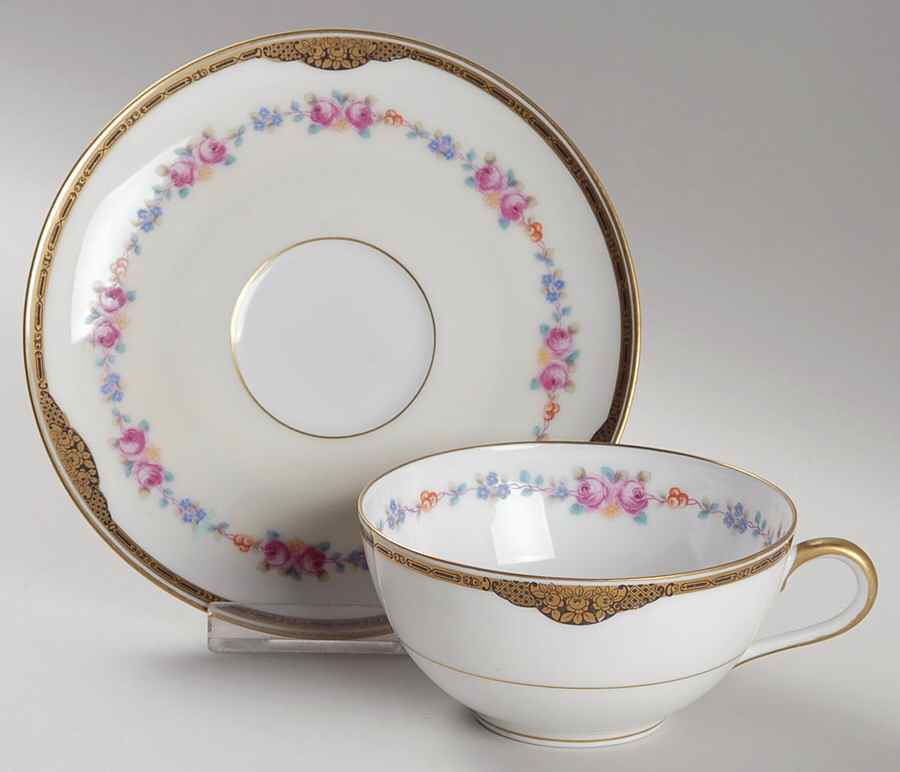 Enid Flat Cup & Saucer Set by Black Knight-1