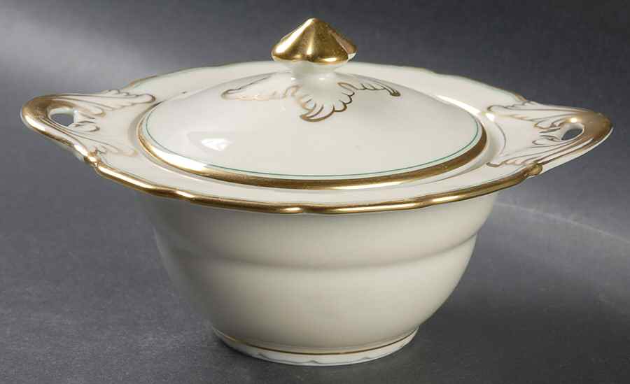 Fortuna Green Sugar Bowl & Lid by Black Knight-1