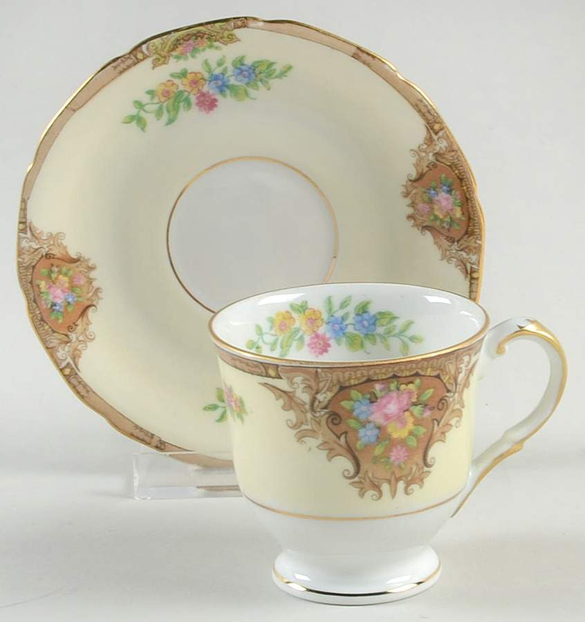 Georgina Brown Footed Demitasse Cup & Saucer Set by Black Knight-1