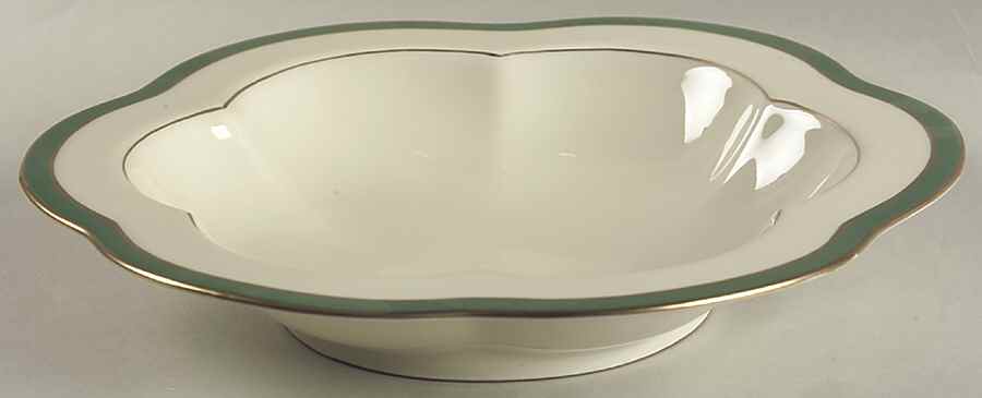 Green Band Rim Soup Bowl by Black Knight-1