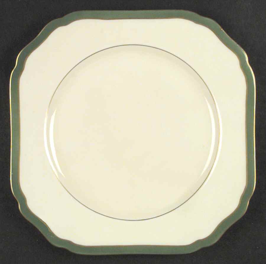 Green Band Square Salad Plate by Black Knight-1