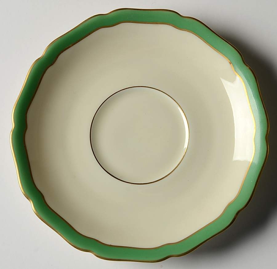 Green Band Saucer for Bouillon Cup by Black Knight-1