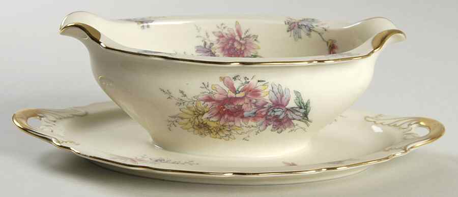 Helena Gravy Boat with Attached Underplate by Black Knight-1