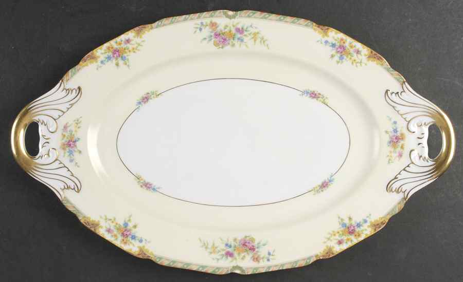 Leonora 16" Oval Serving Platter by Black Knight-1