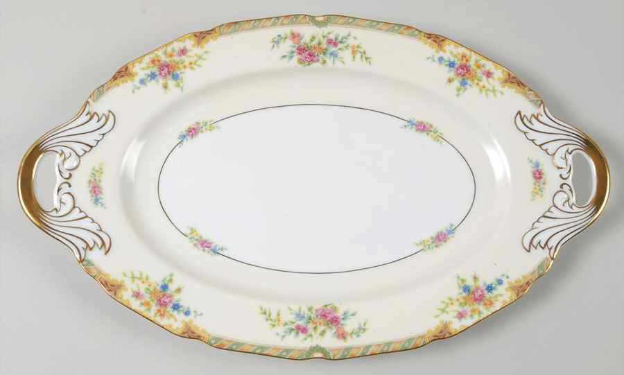 Leonora 14" Oval Serving Platter by Black Knight-1
